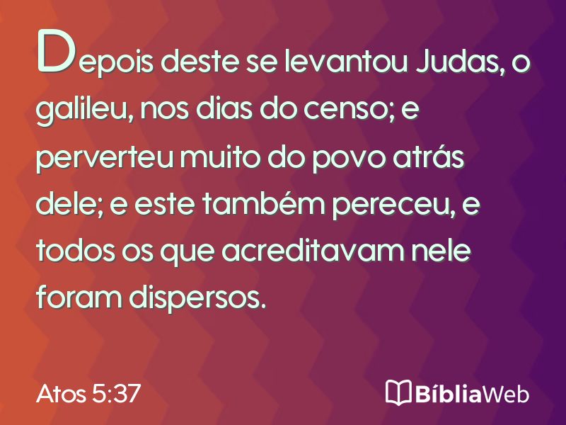 Atos 5:37 em imagem para compartilhar