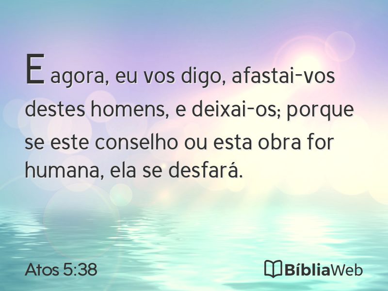 Atos 5:38 em imagem para compartilhar