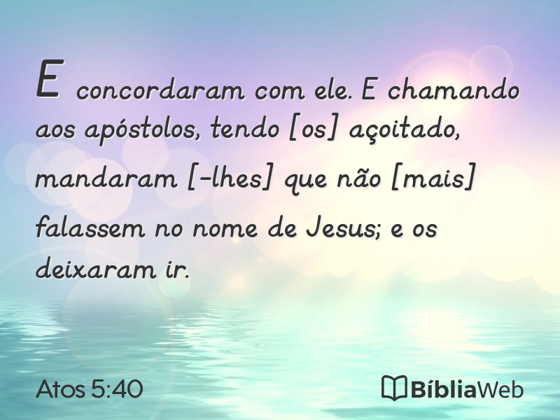 Atos 5:40 em imagem para compartilhar