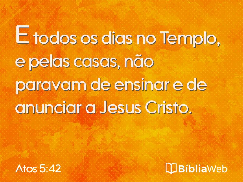 Atos 5:42 em imagem para compartilhar