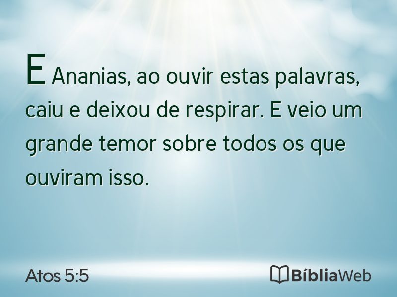 Atos 5:5 em imagem para compartilhar