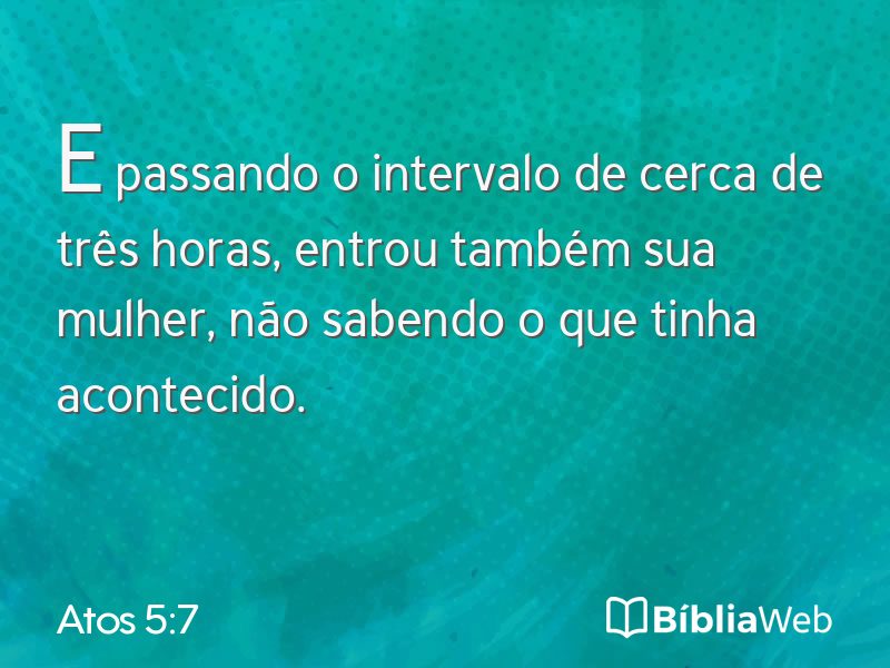 Atos 5:7 em imagem para compartilhar