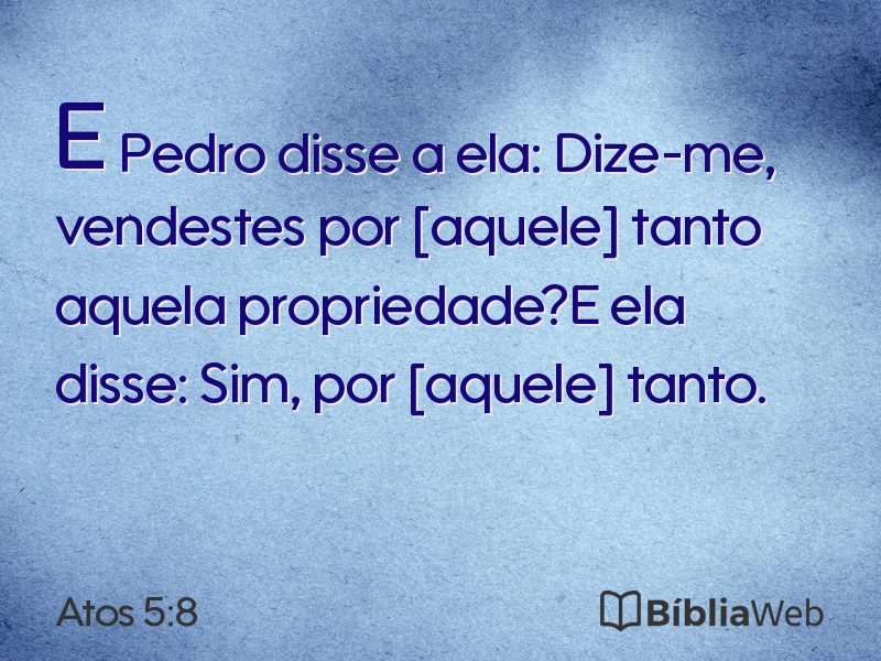 Atos 5:8 em imagem para compartilhar
