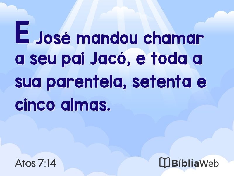 Atos 7:14 em imagem para compartilhar