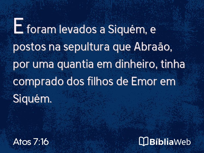 Atos 7:16 em imagem para compartilhar