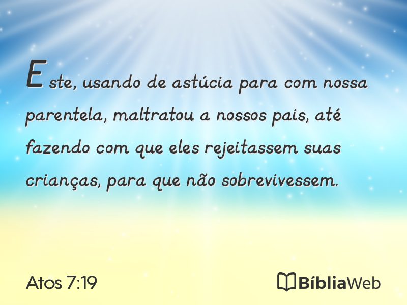 Atos 7:19 em imagem para compartilhar