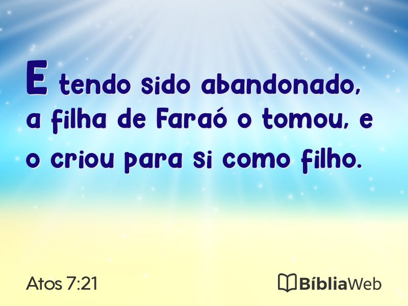 Atos 7:21 em imagem para compartilhar