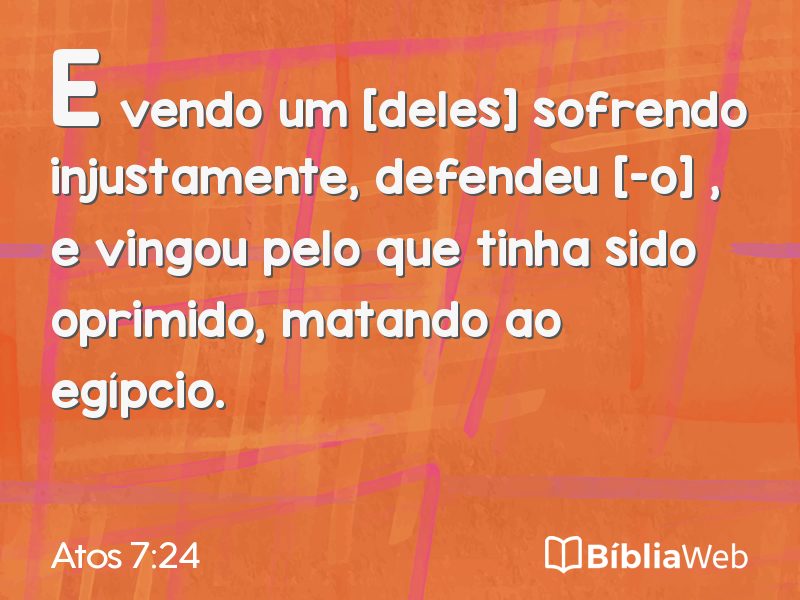 Atos 7:24 em imagem para compartilhar