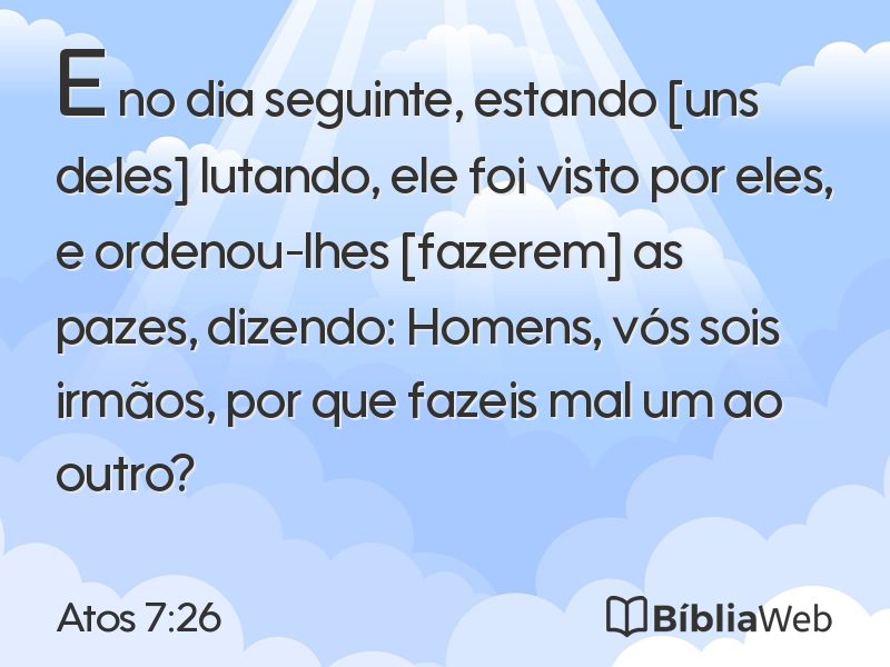 Atos 7:26 em imagem para compartilhar