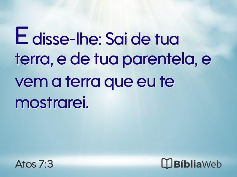 Atos 7:3 em imagem para compartilhar