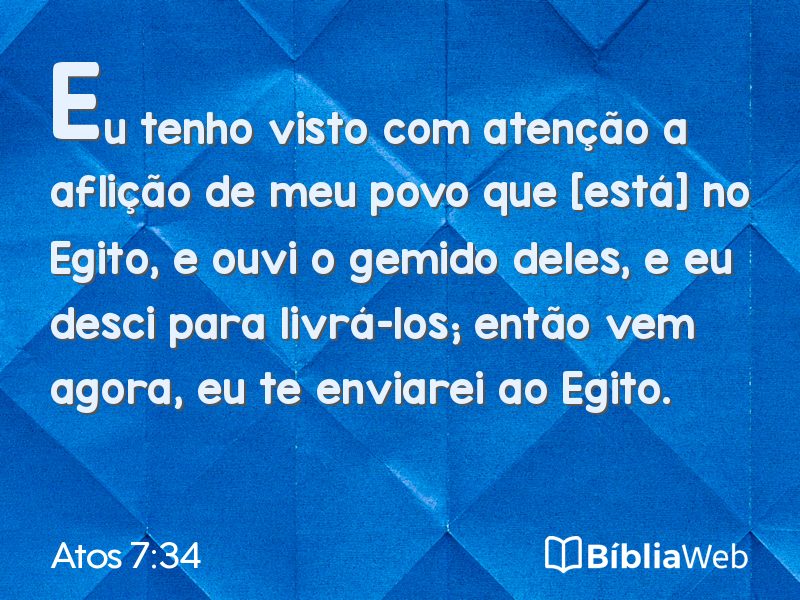 Atos 7:34 em imagem para compartilhar