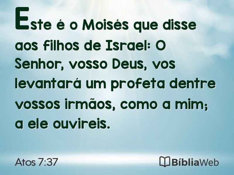 Atos 7:37 em imagem para compartilhar