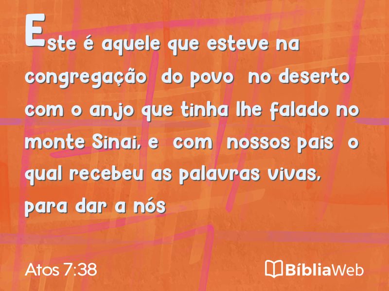 Atos 7:38 em imagem para compartilhar