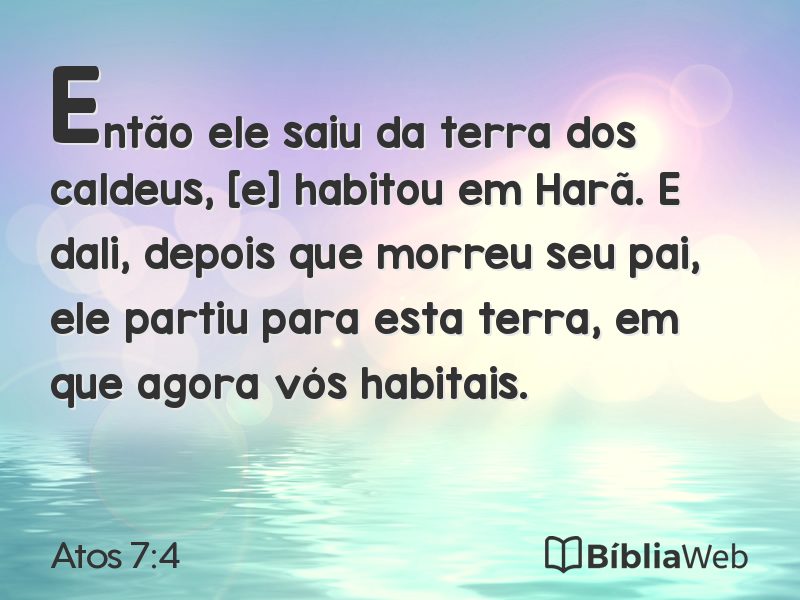 Atos 7:4 em imagem para compartilhar