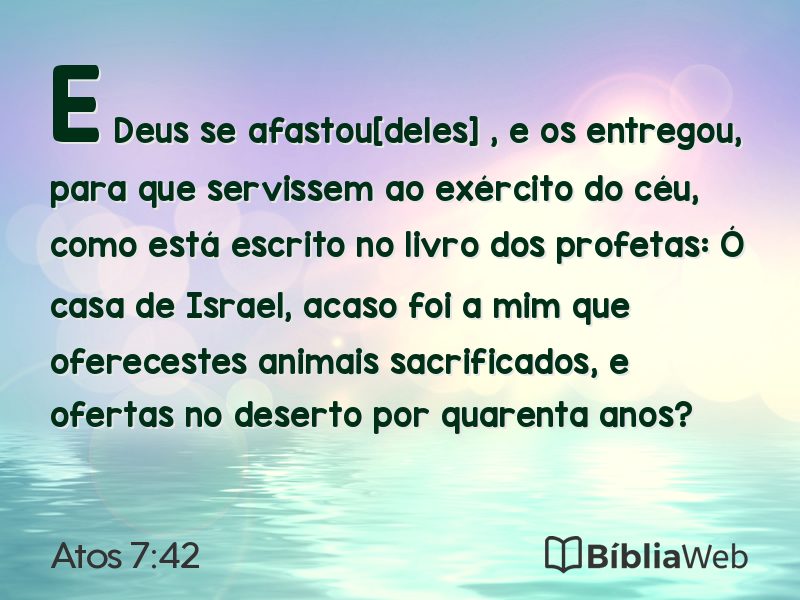 Atos 7:42 em imagem para compartilhar