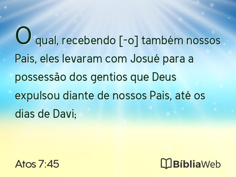 Atos 7:45 em imagem para compartilhar