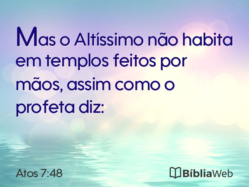 Atos 7:48 em imagem para compartilhar