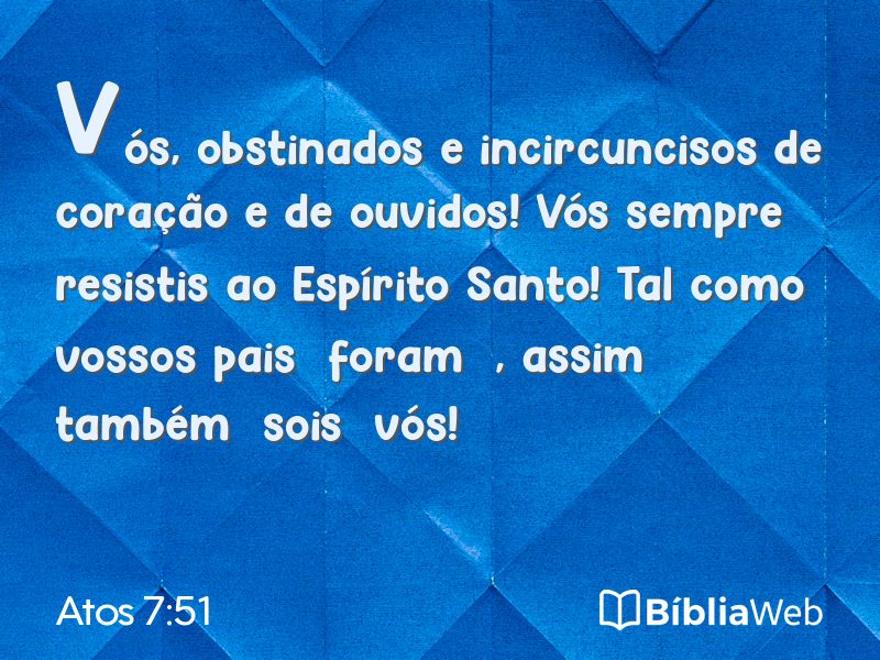Atos 7:51 em imagem para compartilhar