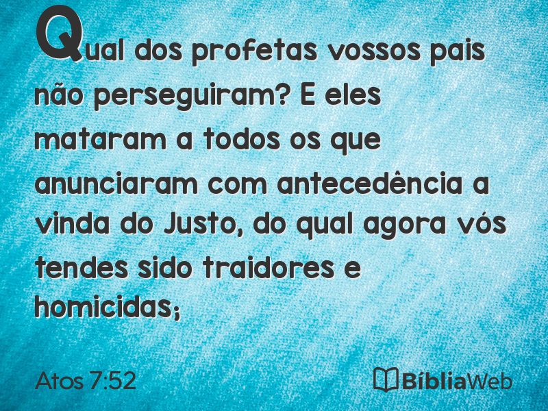 Atos 7:52 em imagem para compartilhar