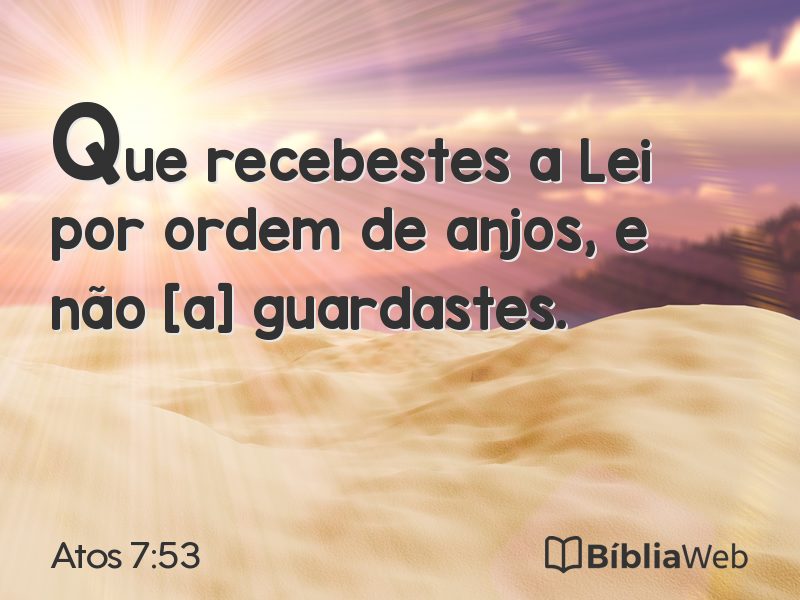 Atos 7:53 em imagem para compartilhar