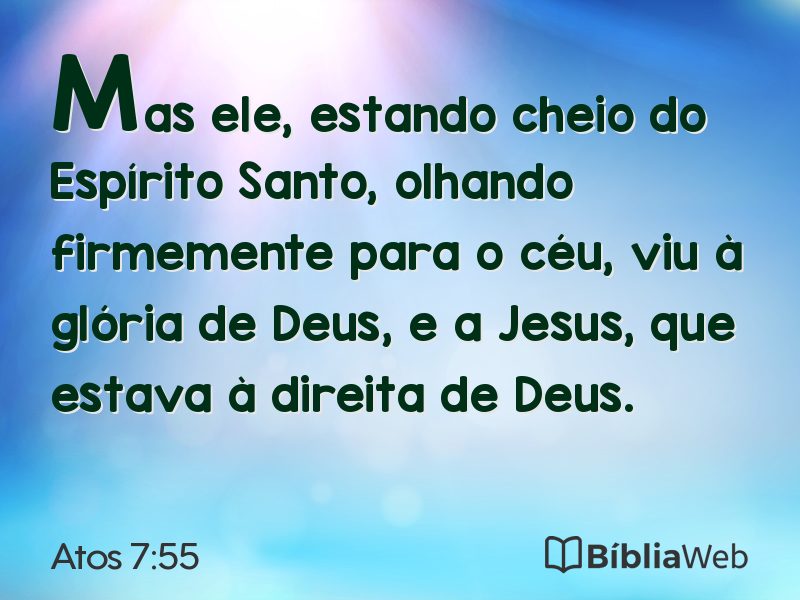 Atos 7:55 em imagem para compartilhar