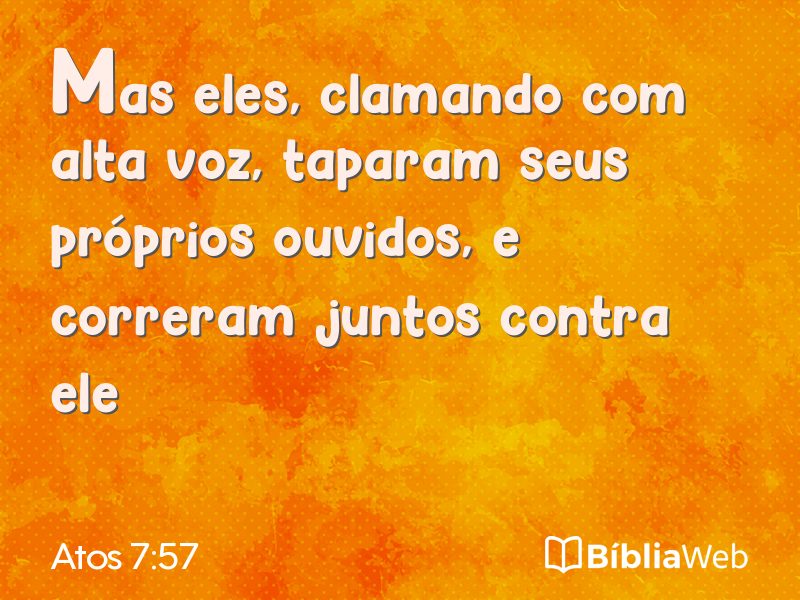 Atos 7:57 em imagem para compartilhar