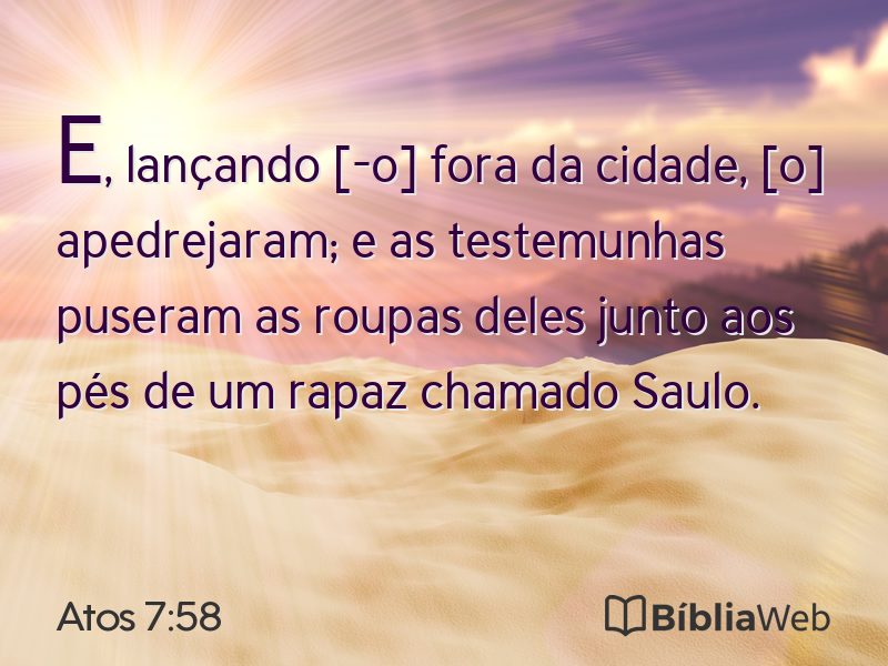 Atos 7:58 em imagem para compartilhar