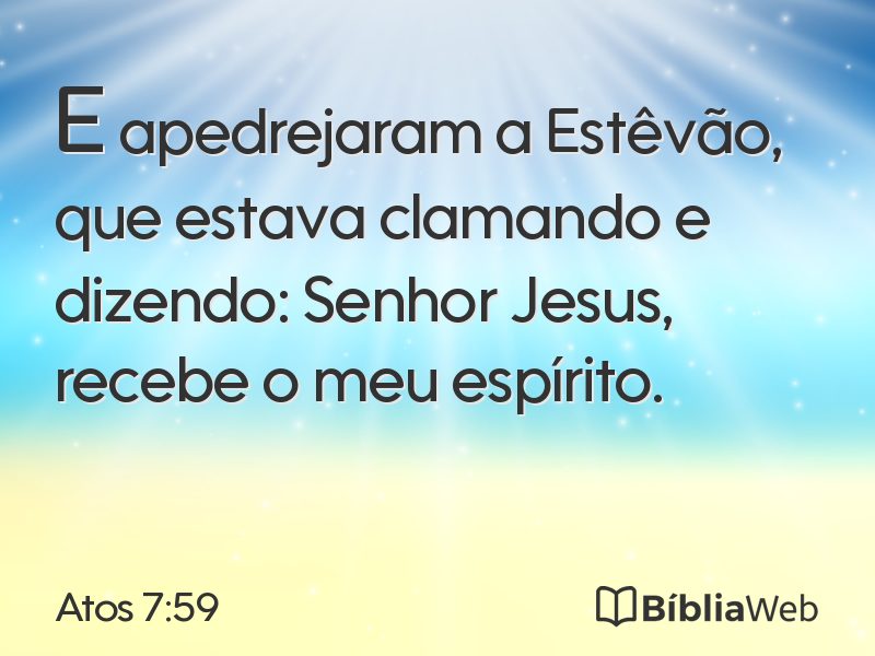 Atos 7:59 em imagem para compartilhar