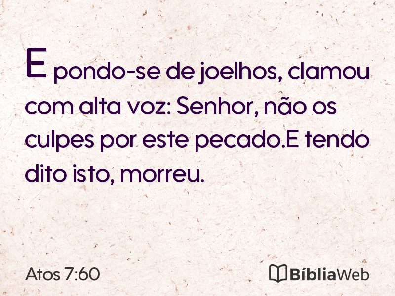 Atos 7:60 em imagem para compartilhar
