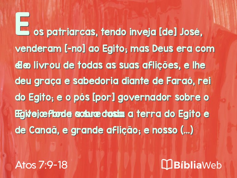 Atos 7:9-18 em imagem para compartilhar