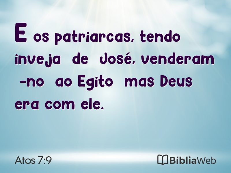 Atos 7:9 em imagem para compartilhar