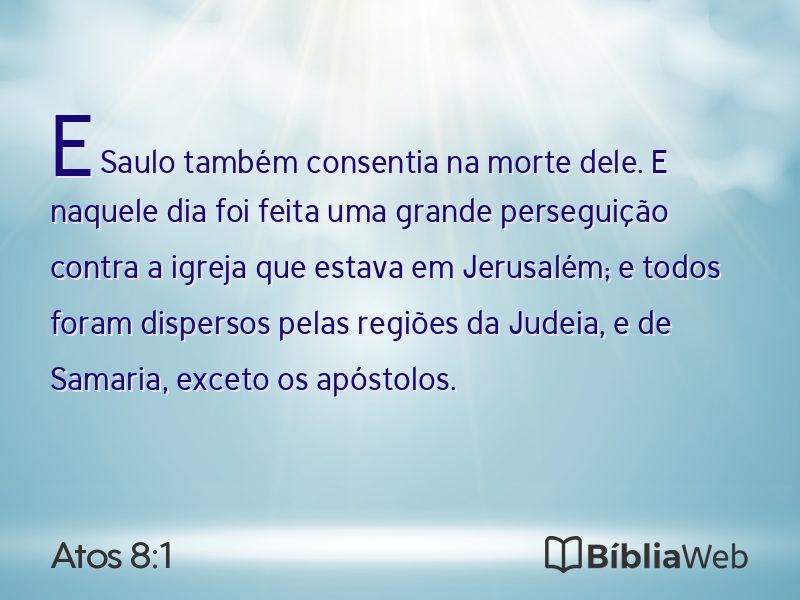 Atos 8:1 em imagem para compartilhar
