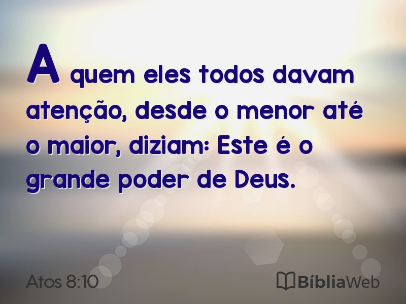 Atos 8:10 em imagem para compartilhar