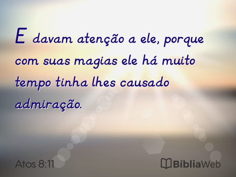 Atos 8:11 em imagem para compartilhar