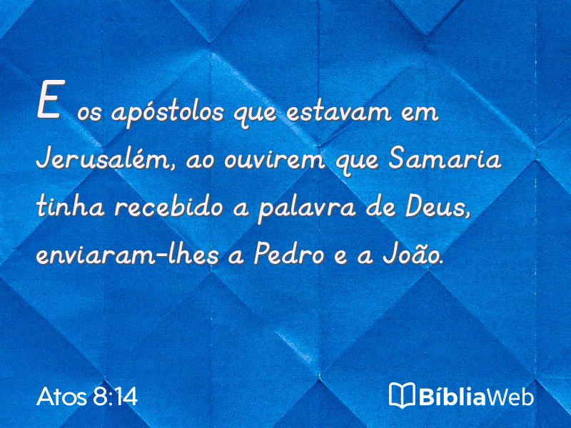 Atos 8:14 em imagem para compartilhar