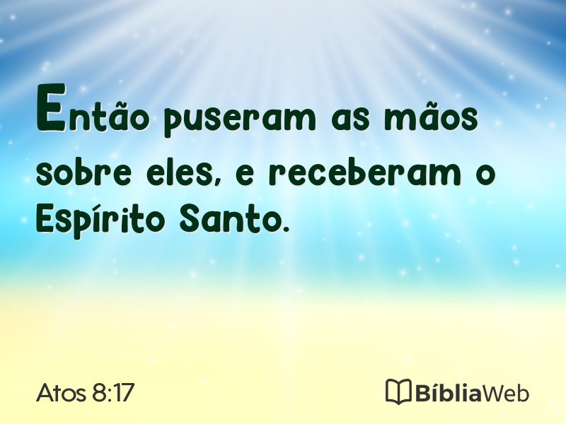 Atos 8:17 em imagem para compartilhar