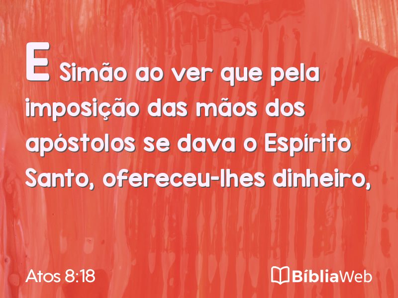 Atos 8:18 em imagem para compartilhar