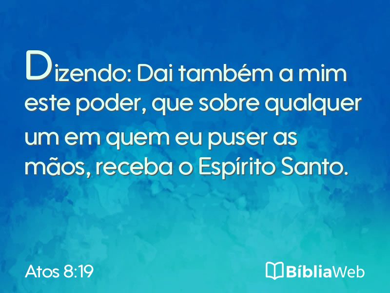 Atos 8:19 em imagem para compartilhar