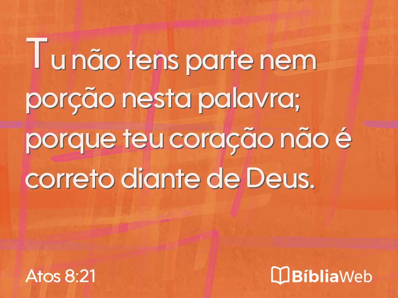 Atos 8:21 em imagem para compartilhar
