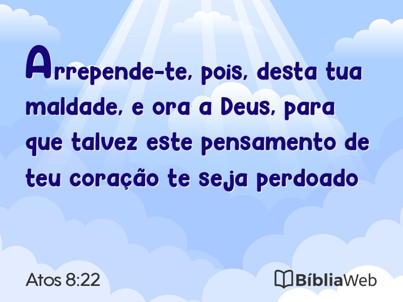 Atos 8:22 em imagem para compartilhar