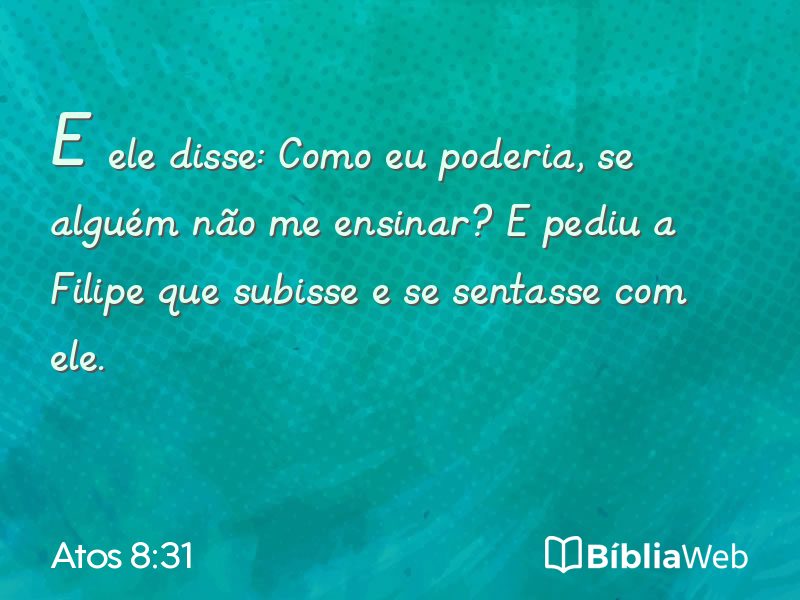 Atos 8:31 em imagem para compartilhar