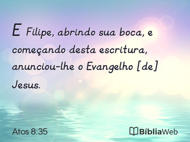 Atos 8:35 em imagem para compartilhar
