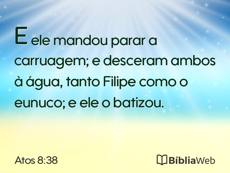 Atos 8:38 em imagem para compartilhar