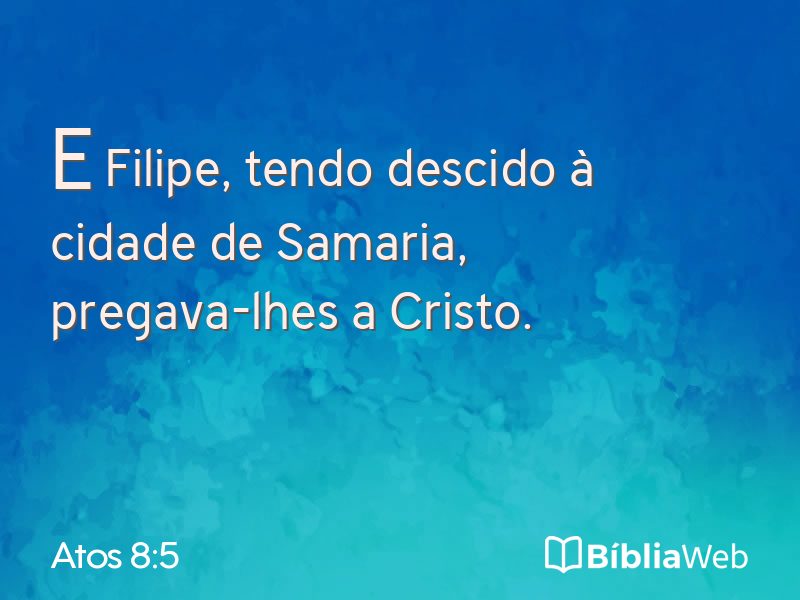 Atos 8:5 em imagem para compartilhar
