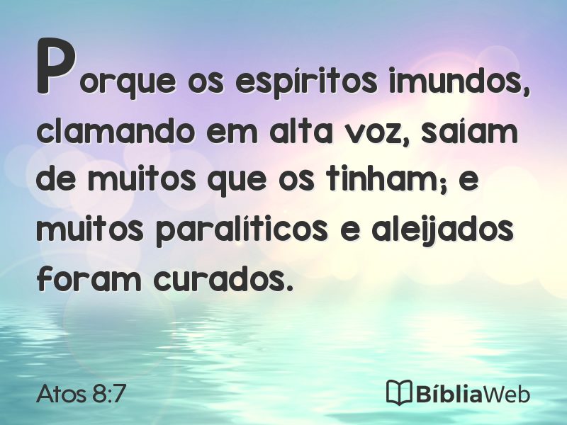 Atos 8:7 em imagem para compartilhar