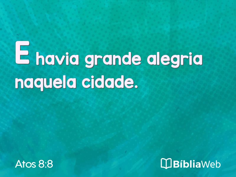 Atos 8:8 em imagem para compartilhar
