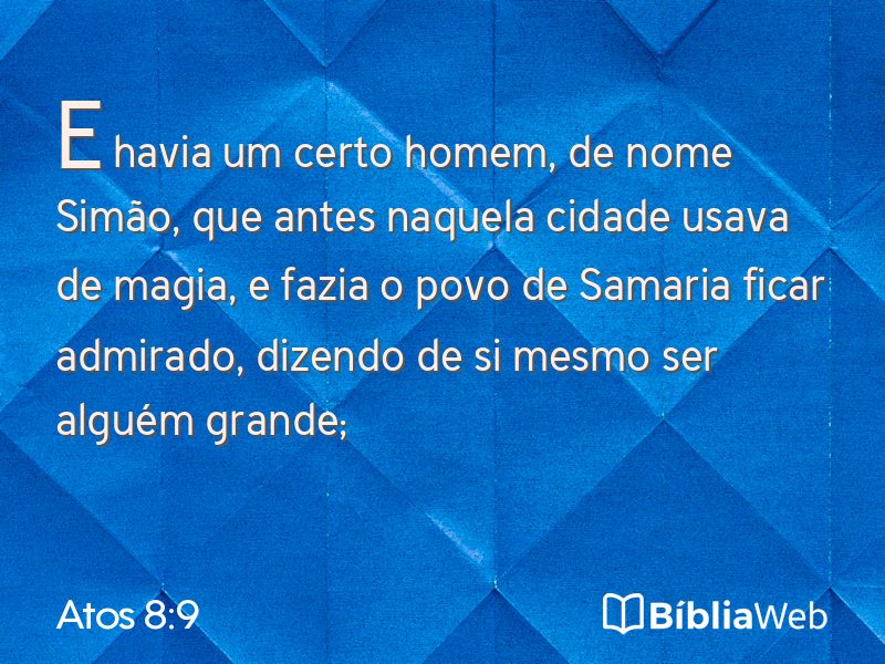 Atos 8:9 em imagem para compartilhar