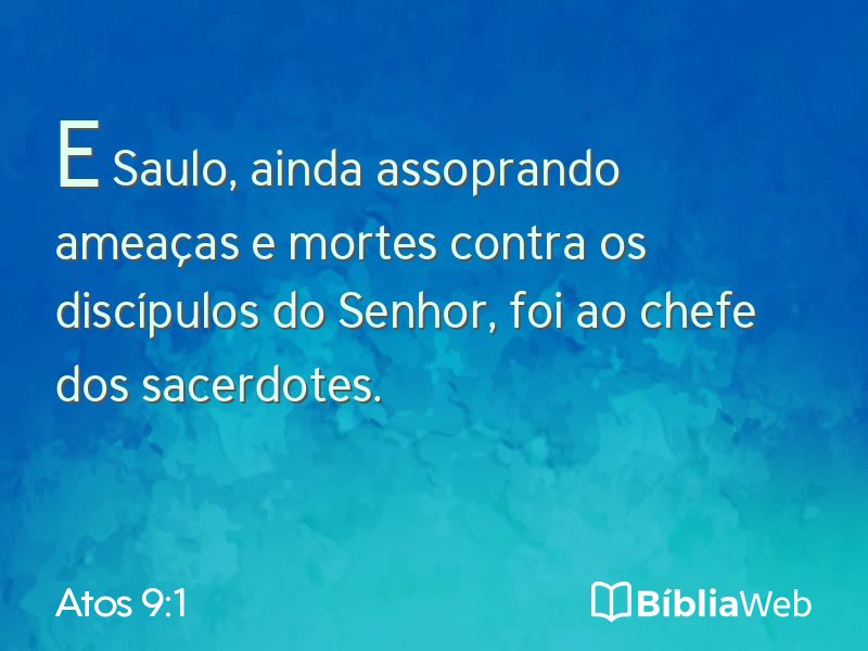 Atos 9:1 em imagem para compartilhar