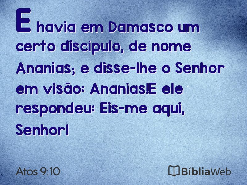 Atos 9:10 em imagem para compartilhar