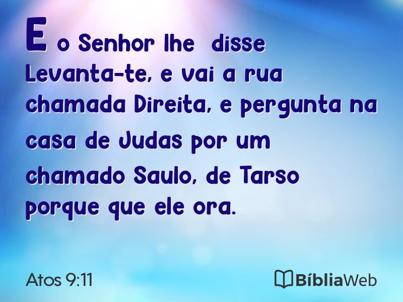 Atos 9:11 em imagem para compartilhar